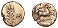 British Iron Age, CATUVELLAUNI and TRINOVANTES, Cunobelin (c. AD 8-41), gold Stater, Classic A, Arc Stem type [Class...