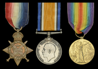 Three: Private S. Richards, Royal Welsh Fusiliers

1914 Star (6915 Pte. S. Richards. R.W. Fus.); British War and...