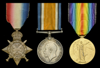 Three: Private F. A. Davies, Royal Welsh Fusiliers

1914 Star (6695 Pte. F. A. Davies. 4/R.W. Fus.); British War...
