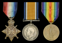 Three: Corporal E. Tinsley, Royal Welsh Fusiliers

1914 Star (10085 Pte. E. Tinsley. 2/R.W. Fus.); British War and...