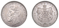 Romania, Carol I, Leu, 1894, Hamburg (KM 24). Some light residue, otherwise about extremely fine	 £100-£120