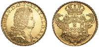 Brazil, João V, 12800 Réis, 1732r, Rio (Bentes 108.01; LMB 227; KM 148). Some light hairlines and bagmarks,...