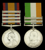 Pair: Private T. Chamberlain, Royal Welsh Fusiliers

Queen’s South Africa 1899-1902, 4 clasps, Cape Colony,...
