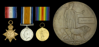 Three: Private A. Hunt, Royal Welsh Fusiliers, who died of disease contracted whilst on active service in the...