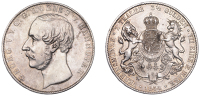 Germany, Hannover, George V, 2 Thaler, 1854b, Hanover (Dav. 681; Jaeger 88; KM 229). Good very fine	 £100-£120