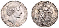 Germany, Bavaria, Ludwig II, Vereinsthaler, undated (1865), Madonnentaler type, Munich (Dav. 611; Jaeger 107; KM...