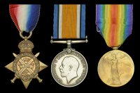 Three: Lance Corporal B. Spiers, Royal Welsh Fusiliers, who was killed in action during the Battle of the Somme on...