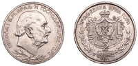Montenegro, Nicholas II, 2 Perpera, 1914 (KM 20). Cleaned, otherwise better than very fine	 £50-£70