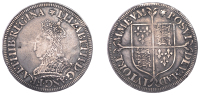 Elizabeth I (1558-1603), Milled coinage, Shilling, mm. star, decorated dress, intermediate flan, 31mm, 6.10g/6h...