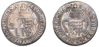 Elizabeth I (1558-1603), East India Company, Portcullis coinage, 2 Testerns, mm. 0, reads regina, 6.28g/9h (Prid. 3;...