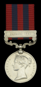India General Service 1854-95, 1 clasp, Hazara 1891 (1251. Pte. O. Jones. 1st. Bn. R.W. Fus.) edge bruising,...
