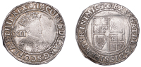 James I (1603-1625), First coinage, Shilling, second bust, mm. thistle, 5.90g/8h (N 2073; S 2646). Bright from past...