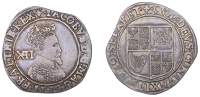 James I (1603-1625), Second coinage, Shilling, third bust, mm. lis, 5.28g/1h (N 2099; S 2654). Flan a trifle...