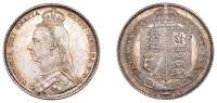 Victoria (1837-1901), Shilling, 1889, large head (ESC 3142; S 3926). Light cabinet tone, extremely fine	 £60-£80