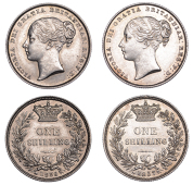Victoria, Shillings (2), 1839, 1857 (ESC 2979, 3008; S 3904) [2]. Both better than very fine	 £100-£120