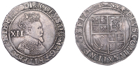 James I (1603-1625), Second coinage, Shilling, third bust, mm. rose, 5.92g/4h (N 2099; S 2654). Obverse fine,...