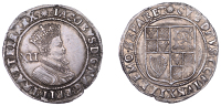 James I (1603-1625), Second coinage, Shilling, fourth bust, mm. escallop, reads hib, 6.01g/12h (Oddie, BNS Blog 17...