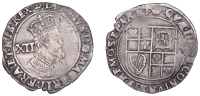 James I (1603-1625), Second coinage, Shilling, fifth bust, mm. coronet, double-arched crown, reads hib, 5.64g/7h...