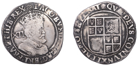James I (1603-1625), Third coinage, Shilling, sixth bust, mm. rose, reads seperat, 5.81g/9h (Oddie, BNS Blog 26 June...