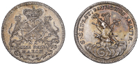 Germany, Öttingen-Spielberg, Johann Aloys I, Half-Thaler, 1759, Sebastiansgulden (Löff. 412; KM 11). Uneven...