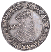 James I (1603-1625), Second coinage, Shilling, fifth bust, mm. tun, reads fra and hi, 6.01g/5h (Oddie, BNS Blog 22...