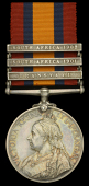 Queen’s South Africa 1899-1902, 3 clasps, Transvaal, South Africa 1901, South Africa 1902 (Far. Serjt: H. Breward....