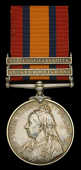 Queen’s South Africa 1899-1902, 2 clasps, Tugela Heights, Relief of Ladysmith (Tpr: A. Bowman. Murray’s Scouts)...