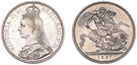 Victoria (1837-1901), Crown, 1887 (ESC 2585; S 3921). Cleaned, otherwise extremely fine	 £100-£120