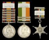 Three: Lieutenant E. Chapman, National Scouts, who also served in the Kimberley Town Guard, Kimberley Light Horse,...