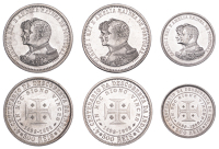 Portugal, Carlos I, 500 Reis (2) and 200 Reis, all 1898, 400th Anniversray of the Discovery of India, Lisbon (Gomes...