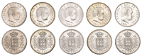 Portugal, Carlos I, 500 Reis (5), all 1891, Lisbon (Gomes 11.01; KM 535) [5]. All lustrous, good extremely fine	...