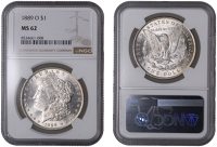 United States of America, Dollar, 1889o, New Orleans (KM 110). Lustrous, good extremely fine [Graded by NGC as MS...