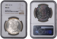 United States of America, Dollar, 1883cc, Carson City (KM 110). A superb example with a deep purple cabinet tone on...