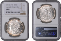 United States of America, Dollar, 1891cc, spitting eagle rev., Carson City (VAM 3 Top 100; KM 110). Prettily toned...