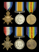 Three: Lieutenant G. F. Spence, West Yorkshire Regiment, late Royal Welsh Fusiliers
1914-15 Star (20036 Pte. (A....