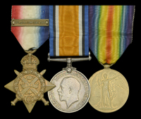 Three: Gunner A. Cope, Royal Field Artillery

1914 Star, with copy clasp (53790 Gnr: A. Cope. R.F.A.); British War...