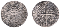Edward IV (First reign, 1461-1470), Light coinage, Groat, class Vd, London, mm. rose, quatrefoils by neck, fleurs on...