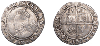 Elizabeth I (1558-1603), Sixth issue, Sixpence, 1588, mm. crescent, bust 5A, reads elizab d g ang fr et hib regi,...