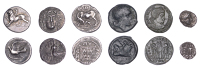 Miscellaneous ancient coins in silver (4) and base metal (2) [6].  Fair to very fine 	 £100-£120
