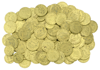 Gaming Counters (85), viz. imitation spade Guineas (72) and Half-Guineas (13), ‘Good Old Days’ type, various...