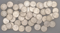 India, British India, George VI, Quarter-Rupees (50), various dates (KM 544-7) [50]. All lustrous, extremely fine to...
