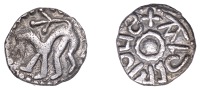 Early Anglo-Saxon Period, KINGS OF NORTHUMBRIA, Aldfrith (685-705), Sceatta or Penny, ‘+’aldfridus around...