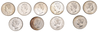 Portugal, Luis I, 500 Reis (5), 1886, 1887, 1888, 1889 (2), all Lisbon (KM 509); Manuel I, 500 Reis (4), all 1908,...