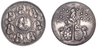 Austria, Election of Joseph I as King of the Romans, undated [1690], a silver medal by P.H. Müller, jugate busts...
