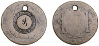 Scotland, Alloa (Clackmannanshire), Alloa Colliery, a contemporary base metal counterfeit of MEXICO, Charles IIII, 8...
