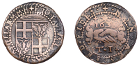 Malta, Jean-Paul Lascaris Castellar, Tari, 1639, Valetta, crowned shield, rev. clasped hands, 2.73g/12h (Restelli...