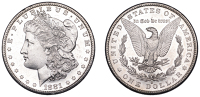 United States of America, Dollar, 1881s, San Francisco (KM 110). Lustrous and prooflike, good extremely fine	...