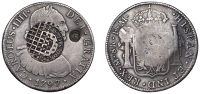 Scotland, Barrhead (Renfrewshire), Levern Mill, a MEXICO, Charles IIII, 8 Reales, 1797fm, Mexico City, obv....