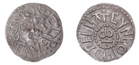 Kings of Mercia, Cynethryth (wife of Offa), Penny, Light coinage, c. 785, Canterbury, Eoba, bust right with long,...