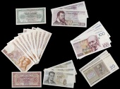 A group of Belgian notes, including Banque Nationale de Belgique, 5 Francs and 10 Francs, 1943, and 100 Francs (2),...
